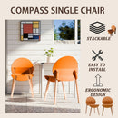 4 Piece Set Of Single Chairs, Traditional Elements With Round Table