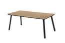 Outdoor Folding Dining Table for 4-6 with Steel Frame and Umbrella Hole by HouseOfZazla