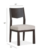Tauren - Upholstered Side Chair With Solid Back (Set of 2) - Coffee Bean