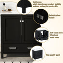 Bathroom Vanity With Single Sink, Combo Cabinet Undermount Sink, Bathroom Storage Cabinet With Two Doors And A Drawer, Soft Closing, Multifunctional Storage, Solid Wood Frame by HouseOfZazla
