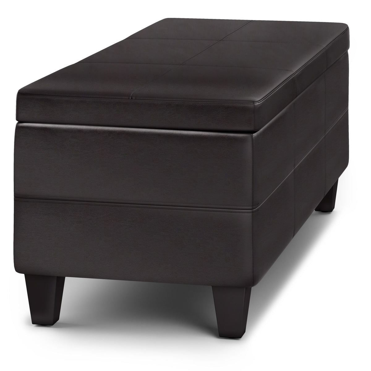 Avalon - Lift Top Rectangular Storage Ottoman - Tanners Brown, photo 5 of 7