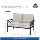 All Weather Loveseat 2 Seats Sofa With Cushions - Light Khaki / Beige by HouseOfZazla