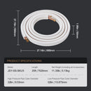 25FT Mini Split Line Set, 3/8" & 5/8" O.D by HouseOfZazla