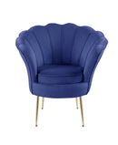 Angelina - Scalloped Back Barrel Accent Chair With Metal Legs by Unique Piece Furniture