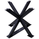 Spider Shaped Steel Table Legs, Metal Dining Table Frame, Heavy Duty Box Section Table Base - Black by HouseOfZazla
