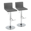 Mason - Contemporary Adjustable Barstool & Swivel With Straight T Footrest (Set of 2)