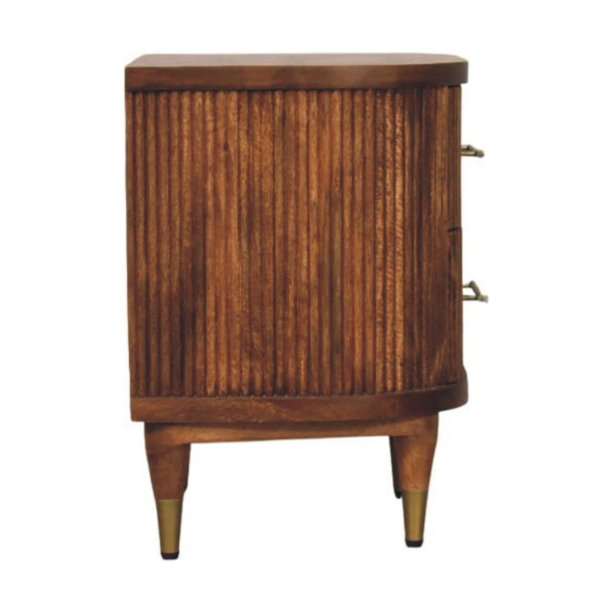 Solid Wood Ribbed Bedside Table, photo 3 of 10