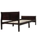 Platform Bed Frame Mattress Foundation Sleigh Bed With Headboard / Footboard / Wood Slat Suppor by HouseOfZazla