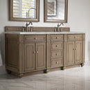 James Martin Bristol 72" Double Bathroom Vanity, Whitewashed Walnut