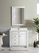 James Martin Bristol 36" Single Bathroom Vanity, Bright White