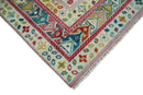 Wool Area Rug Hand-Knotted Persian Boteh Ivory Teal Gold Maroon by The Rug Decor