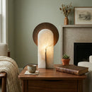 Eclipse Alabaster Oval Table Lamp