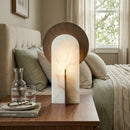 Eclipse Alabaster Oval Table Lamp