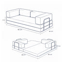 Eco Vetta Foldable Sofa Bed 50 DNS Bondex Foam – Anthracite