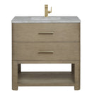 James Martin Lucian 36" Single Bathroom Vanity, Pebble Oak