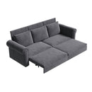 3 In 1 Convertible Sleeper Sofa With Nailhead Trim & Rolled Arm by HouseOfZazla
