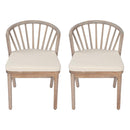 Outdoor Dining Chairs Set of 2, Acacia Wood Patio Chairs