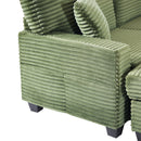 Upholstered U-Shaped Sectional Sofa With Movable Ottoman And Side Storage Pockets by HouseOfZazla