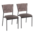Tania - Braided Contemporary Chair (Set of 2) by HouseOfZazla