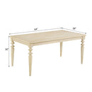 Amonia - 5 Piece Dining Set, Turned-Leg Dining Table With 4 Tufted Chairs - Beige Brown by HouseOfZazla