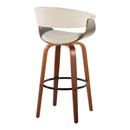 Vintage Mod - Mid Century Modern Fixed Height Barstool With Swivel & Round Footrest (Set of 2) by HouseOfZazla