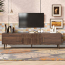 TV Stand With 2 Drawers For TVs Up To 80" - Walnut by HouseOfZazla