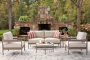 Bluff Trail - Loveseat, Lounge Chairs, Tables Set (Set of 5) - Beige by Unique Piece Furniture