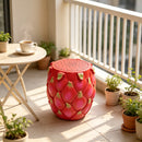 13.4" Oversized Resin Dragon Fruit Stool