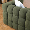 84.3 length, 35.83" deepth, human body structure for USA people, marshmallow sofa,boucle sofa, 3 seater, OLIVE GREEN BOUCLE