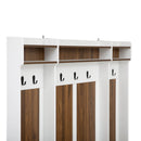 5 In 1 Entryway Bench With Coat Rack, 7 Sturdy Hooks, 2 Spacious Drawers And Adjustable Shelves