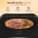 26-Quart Electric Roaster Oven with View Lid and Rack