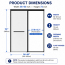 60 in. W x 72 in. H Semi-Frameless Sliding Shower Door by HouseOfZazla
