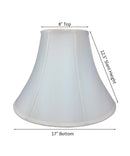 17"W x 13"H White Bell Shantung Shade