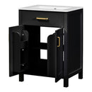 Bathroom Vanity Combo With Ceramic Sink, Luxurious Space-Saving Vanity, 2 Soft Close Doors by HouseOfZazla