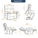 Black Leatheraire Heat Massage Recliner