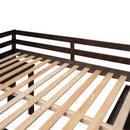 Loft Low Study Bed With Cabinet, Shelves And Rolling Portable Desk, Multiple Functions by HouseOfZazla