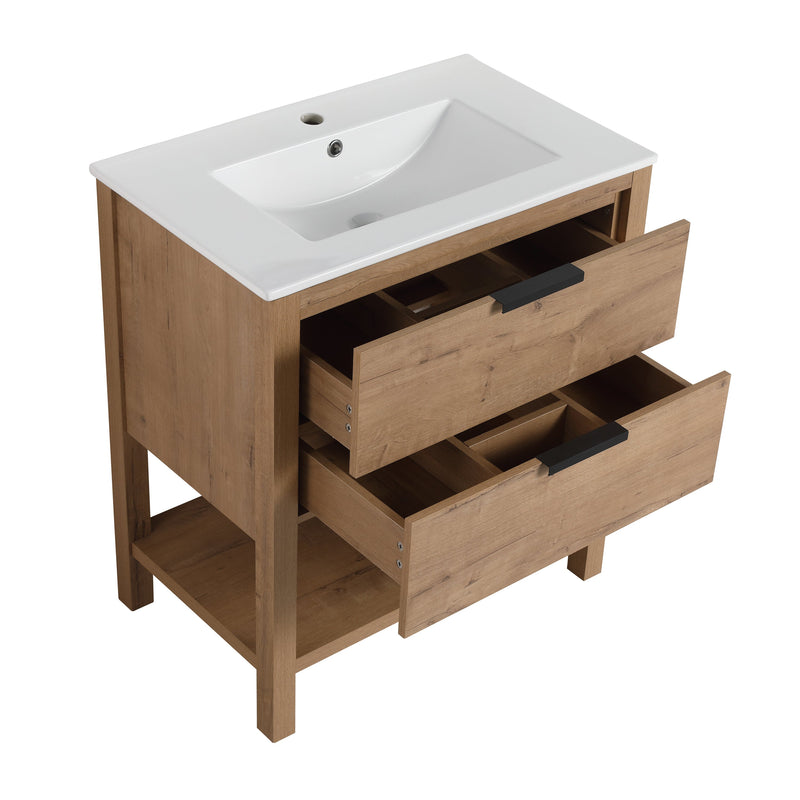 30 Inch Bathroom Vanity Plywood With 2 Drawers