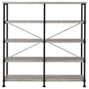 Analiese 63-inch 4-shelf Double Bookshelf Grey Driftwood