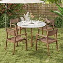 U_STYLE 5-Piece Outdoor Dining Set with Acacia Wood Chairs by HouseOfZazla