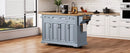 K&K 54inch Large Kitchen Island with Rubber Wood Drop Leaf by HouseOfZazla