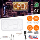 LED Open Sign 16.5x9.1in Business Neon Open Sign Advertisement Board with 11 Levels Adjustable Brightness