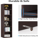6 Tier Narrow Corner Cube Bookcase Storage, Freestanding Shelf With Open Cubes For Living Room