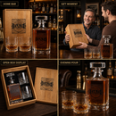 Gift for Dad Whiskey Decanter Gift Set | 730mL Decanter 2 Whiskey Glass