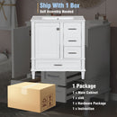 Bathroom Vanity, Modern Bathroom Cabinet With Sink Combo Set, Bathroom Storage Cabinet With A Soft Closing Door And 3 Drawers, Solid Wood Frame by HouseOfZazla