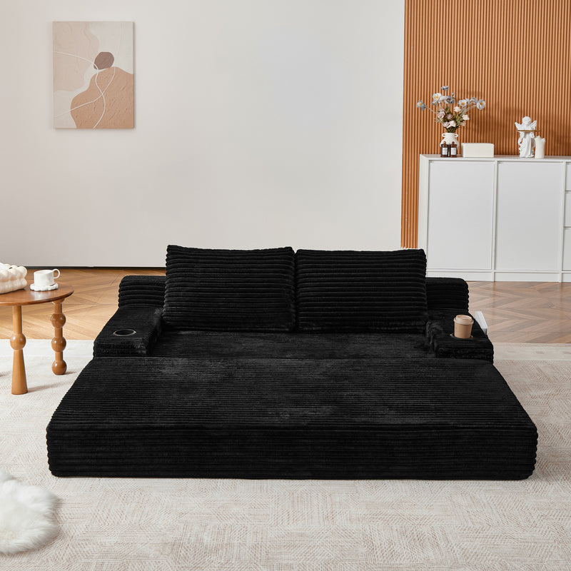 70.8-Inch Corduroy Two-in-One Sofa Bed, photo 7 of 8