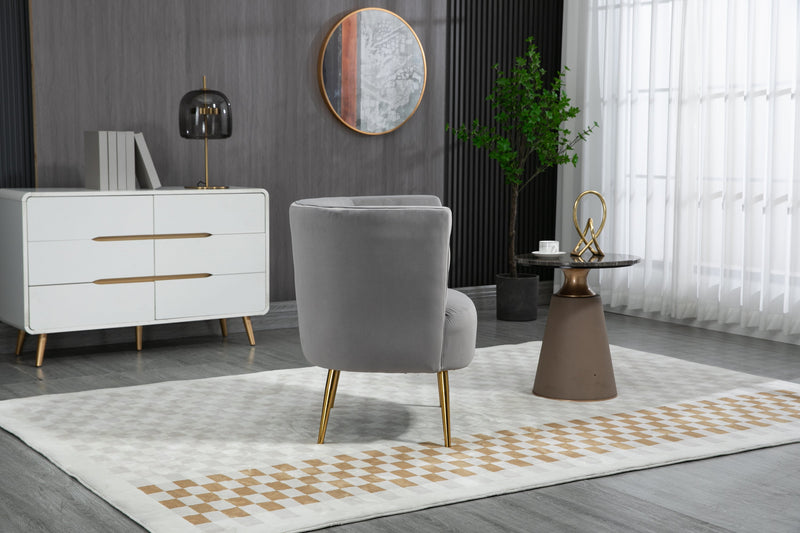 Accent Chair, leisure single chair with Golden feet