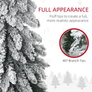 HOMCOM 6Ft Tall Prelit Pencil Artificial Christmas Tree