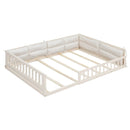 Upholstered Platform Bed With Guardrail And Pillow by HouseOfZazla