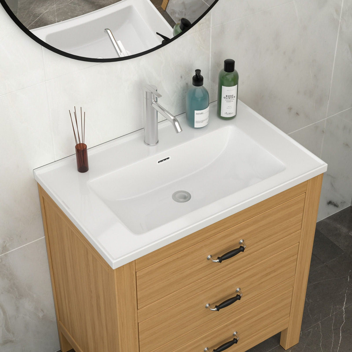Modern Rectangular Vanity Top With Overflow For Bathroom, photo 17 of 19
