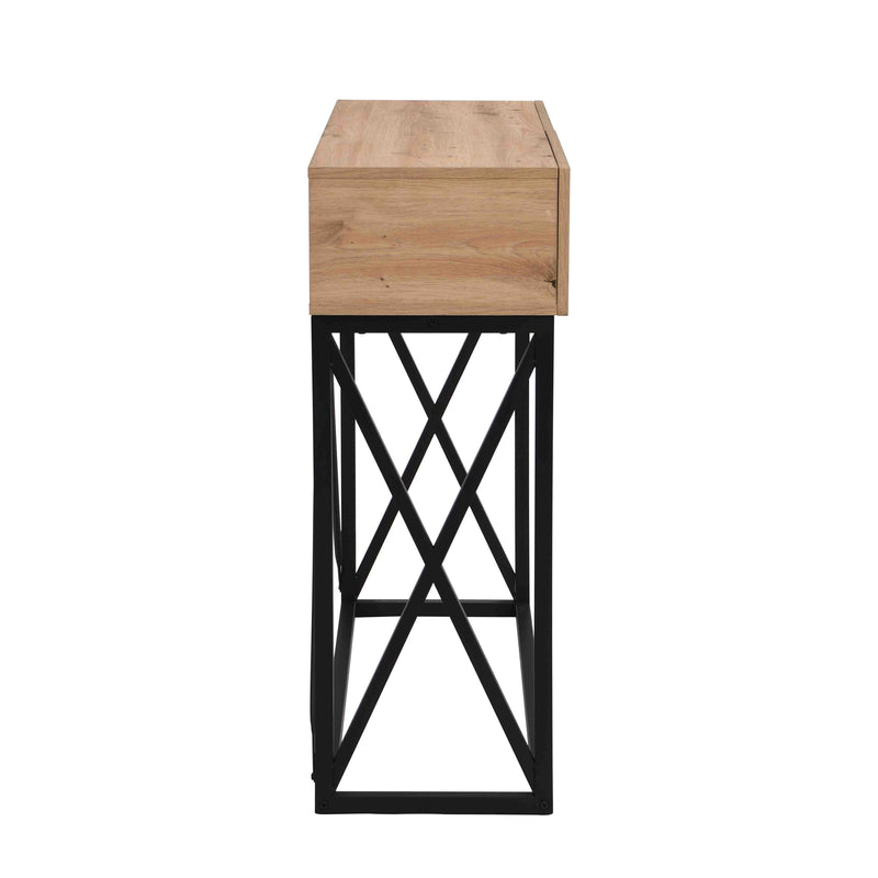 43.31" Luxury Wood Sofa Table, Industrial Console Table for Entryway, Hallway Tables with Two Drawers for Living Room